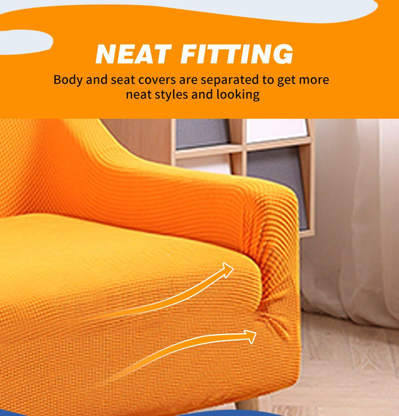 DreamZ Couch Stretch Sofa Lounge Cover Protector Slipcover 2 Seater Orange Payday Deals