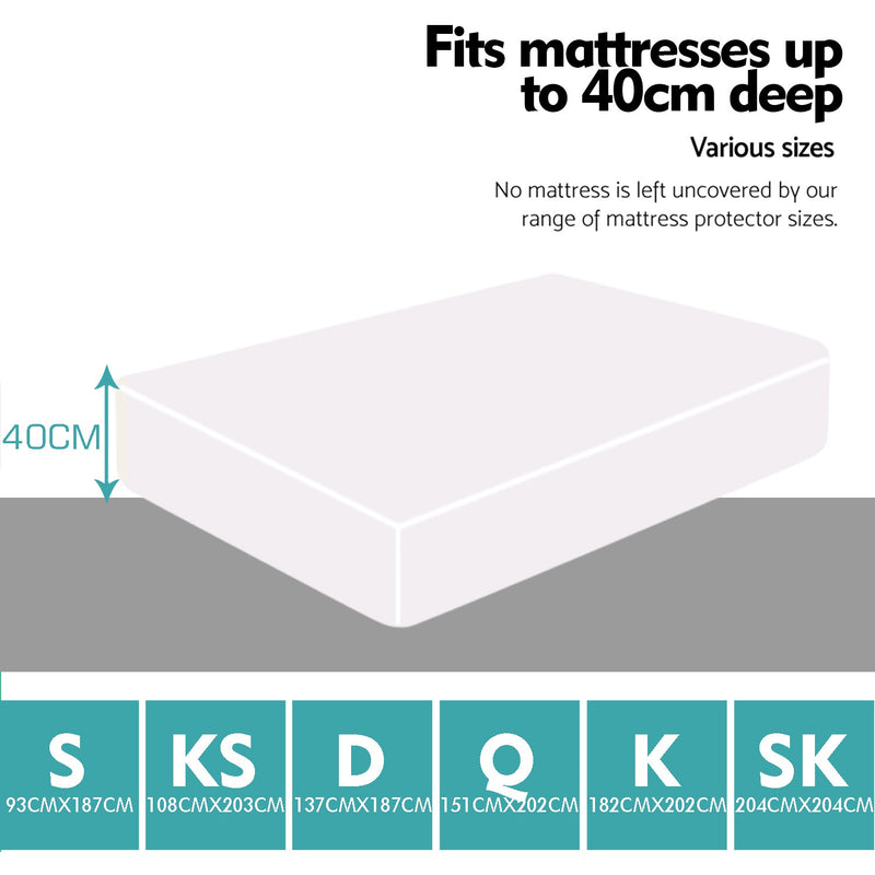 DreamZ Fitted Waterproof Bed Mattress Protectors Covers Double Payday Deals