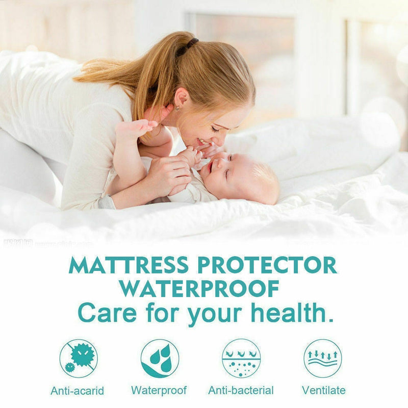 DreamZ Fitted Waterproof Bed Mattress Protectors Covers Double Payday Deals