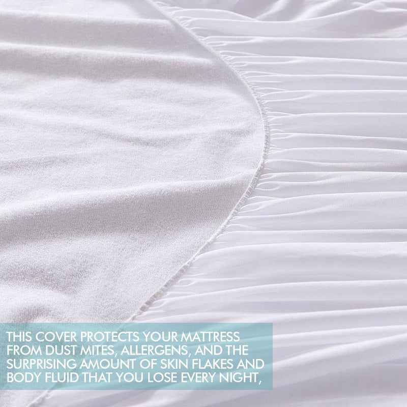 DreamZ Fitted Waterproof Bed Mattress Protectors Covers King Single Payday Deals