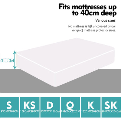 DreamZ Fitted Waterproof Bed Mattress Protectors Covers Single Payday Deals