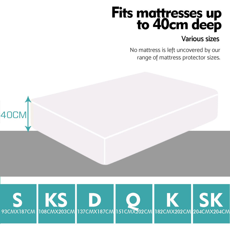 DreamZ Fitted Waterproof Bed Mattress Protectors Covers Super King Payday Deals