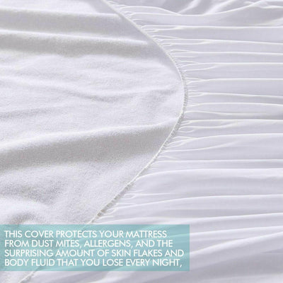 DreamZ Fitted Waterproof Mattress Protector with Bamboo Fibre Cover Double Size Payday Deals