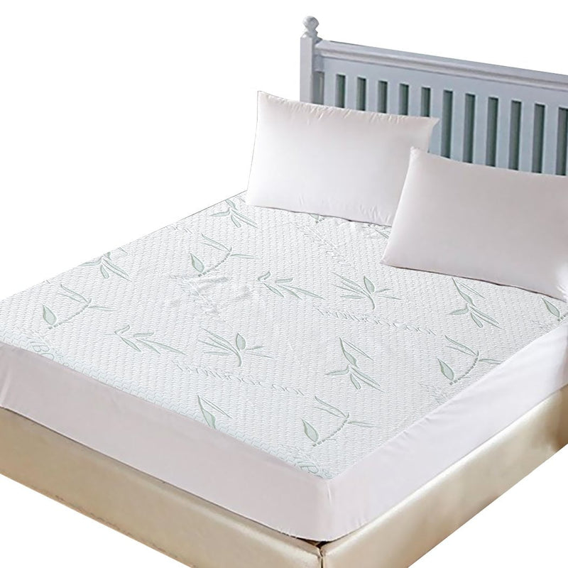 DreamZ Fully Fitted Waterproof Breathable Bamboo Mattress Protector Double Size Payday Deals