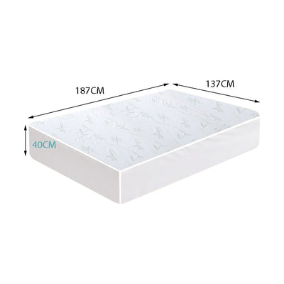 DreamZ Fully Fitted Waterproof Breathable Bamboo Mattress Protector Double Size Payday Deals