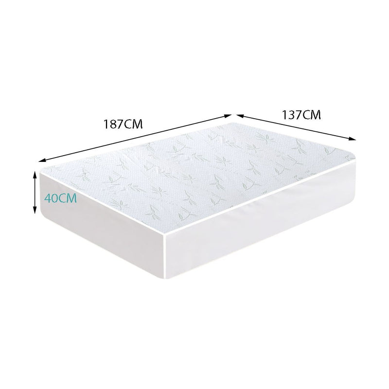 DreamZ Fully Fitted Waterproof Breathable Bamboo Mattress Protector Double Size Payday Deals