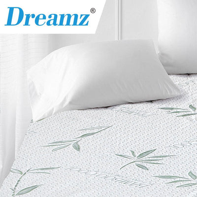 DreamZ Fully Fitted Waterproof Breathable Bamboo Mattress Protector Double Size Payday Deals