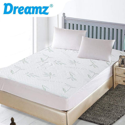 DreamZ Fully Fitted Waterproof Breathable Bamboo Mattress Protector Single Size Payday Deals