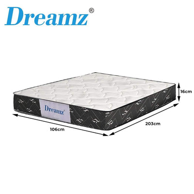 Dreamz Mattress King Single Size Premium Bed Top Spring Foam Medium Soft 16CM Payday Deals