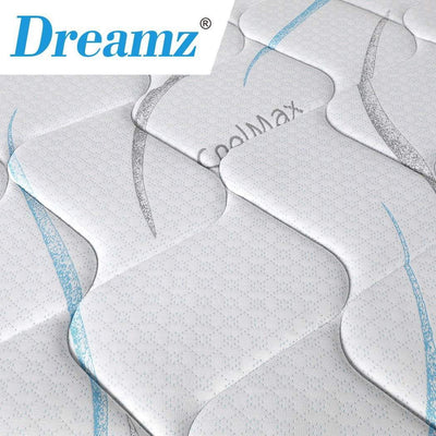 Dreamz Mattress King Size Bed Top Pocket Spring Medium Firm Premium Foam 25CM Payday Deals