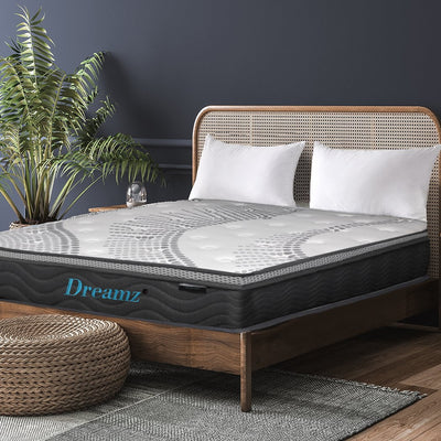 Dreamz Mattress Pocket Spring Cool Gel Memory Foam  Euro Top Medium Soft 30CM Payday Deals