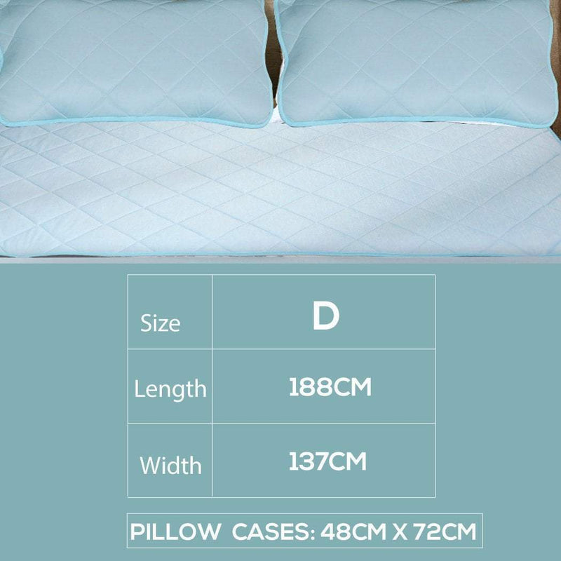 Dreamz Mattress Protector Cool Topper Set  Pillow Case Double Payday Deals