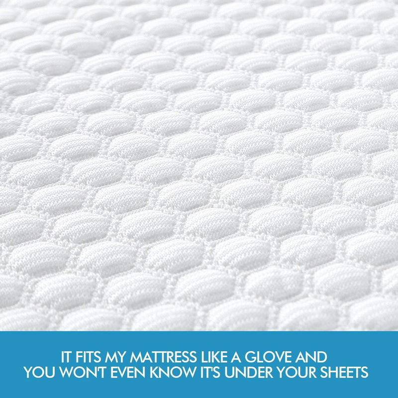 DreamZ Mattress Protector Topper Polyester Cool Fitted Cover Waterproof King Payday Deals