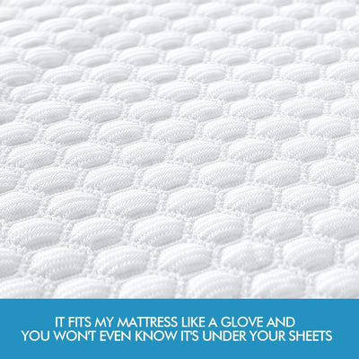 DreamZ Mattress Protector Topper Polyester Cool Fitted Cover Waterproof Single Payday Deals
