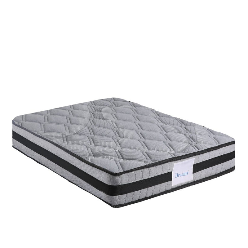 Dreamz Mattress Spring Foam Medium Firm All Size 22CM Double Dark Grey Payday Deals