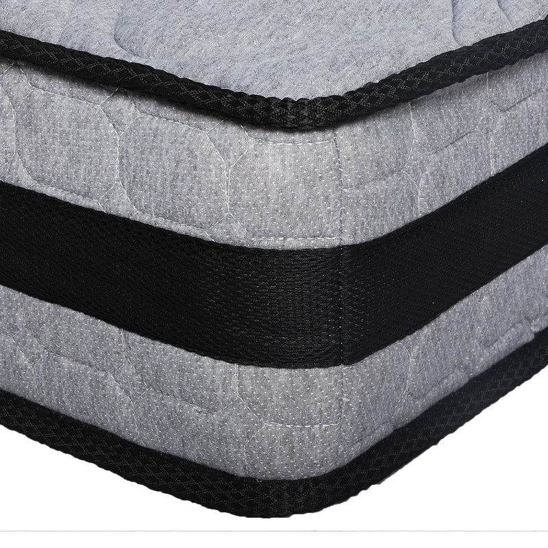 Dreamz Mattress Spring Foam Medium Firm All Size 22CM Single Dark Grey Payday Deals