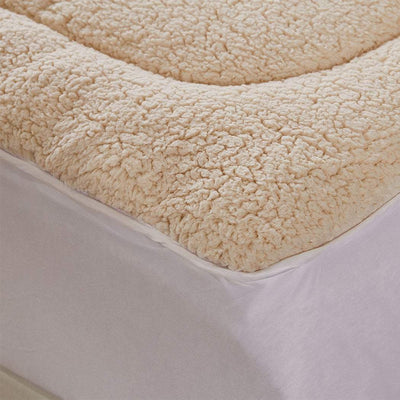 Dreamz Mattress Topper 100% Wool Underlay Reversible Mat Pad Protector Double Payday Deals