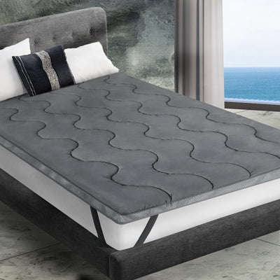 Dreamz Pillowtop Mattress Topper Protector Bed Luxury Mat Pad Home Single Cover Payday Deals