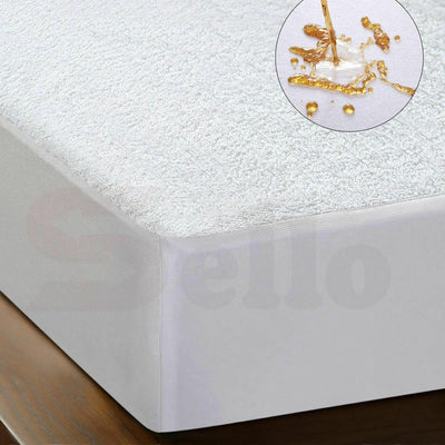 DreamZ Terry Cotton Fully Fitted Waterproof Mattress Protector in Double Size