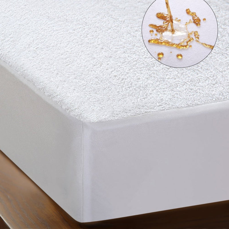 DreamZ Terry Cotton Fully Fitted Waterproof Mattress Protector in King Size Payday Deals