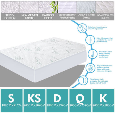 DreamZ Terry Cotton Fully Fitted Waterproof Mattress Protector in King Size Payday Deals