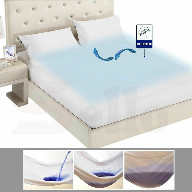 DreamZ Terry Cotton Fully Fitted Waterproof Mattress Protector in King Size Payday Deals