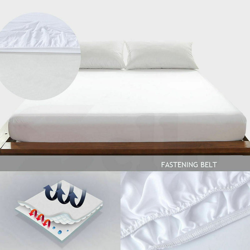 DreamZ Terry Cotton Fully Fitted Waterproof Mattress Protector in Queen Size Payday Deals