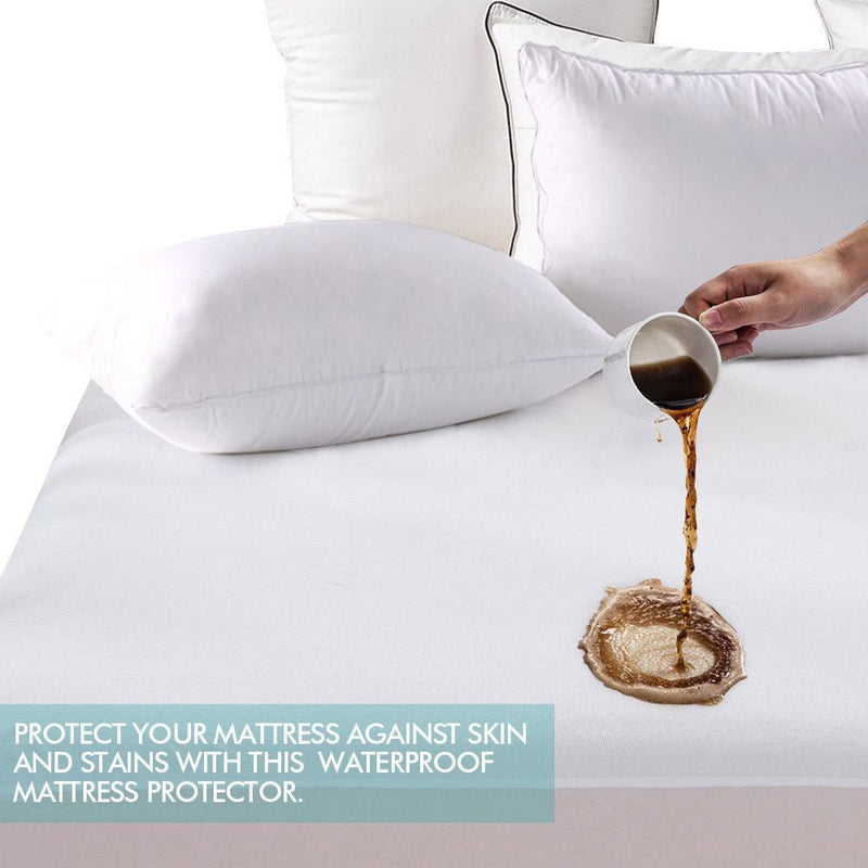 DreamZ Terry Cotton Fully Fitted Waterproof Mattress Protector in Single Size Payday Deals