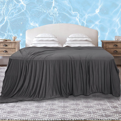 DreamZ Throw Blanket Cool Summer Soft Sofa Bed Sheet Rug Luxury Double Grey Payday Deals