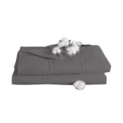 Dreamz Weighted Blanket Cotton Heavy Gravity Kids Deep Relax Relief 2.3KG Grey Payday Deals