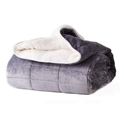 DreamZ Weighted Blanket Heavy Gravity Deep Relax Ultra Soft 5KG Adults Grey Payday Deals
