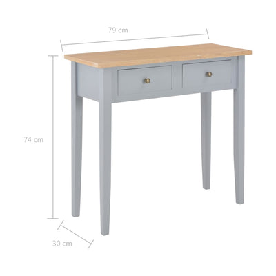 Dressing Console Table Grey 79x30x74 cm Wood Payday Deals