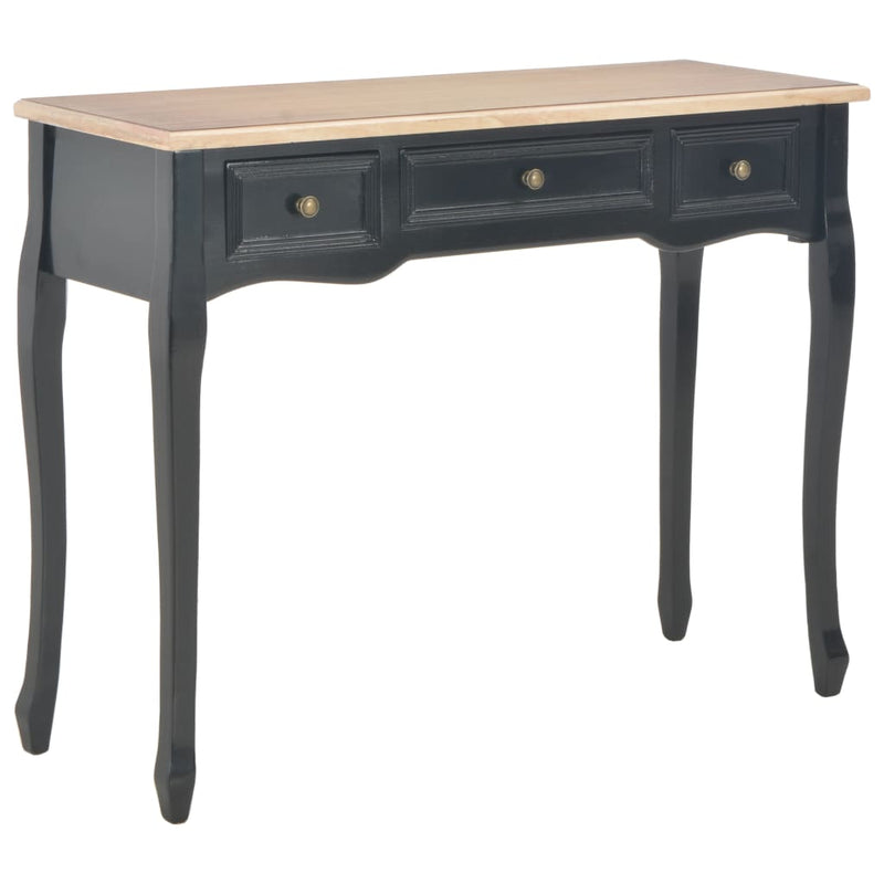 Dressing Console Table with 3 Drawers Black Payday Deals