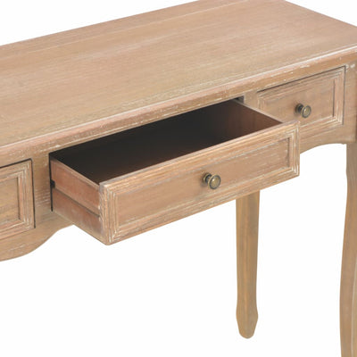 Dressing Console Table with 3 Drawers Brown Payday Deals