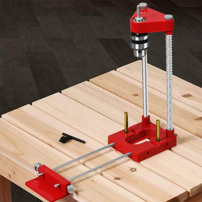 Drill Locator Alloy Steel Woodworking Drilling Punch Guide Jig Tool Adjustable Payday Deals