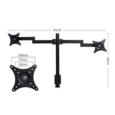 Dual HD LED Desk Mount Monitor Stand  2 Arm Display Bracket LCD Screen TV Holder Payday Deals