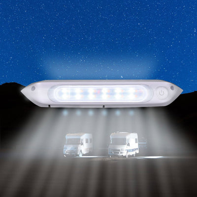 Dual LED Awning Light Amber White 12V 24V Waterproof 287mm Caravan RV Exterior Payday Deals
