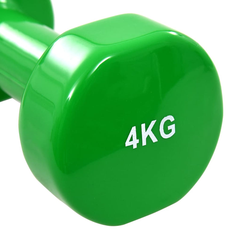 Dumbbell 2 pcs 2x4 kg Cast Iron Green Payday Deals