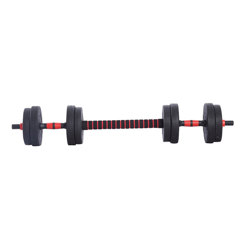 Dumbbells Barbell Weight Set 15KG Adjustable Rubber Home GYM Exercise Fitness Payday Deals