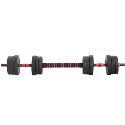 Dumbbells Barbell Weight Set 20KG Adjustable Rubber Home GYM Exercise Fitness Payday Deals