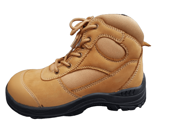 DYN Industrial Steel Cap Boots w Side Zip Safety Work Boots Construction Toe - Honey Payday Deals