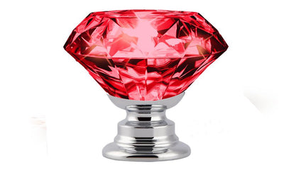 16 Pcs Red Crystal Knobs Diamond 30mm Diameter Door Cabinet Handle - Payday Deals