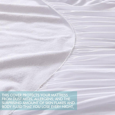 DreamZ Terry Cotton Fully Fitted Waterproof Mattress Protector King Single Size - Payday Deals