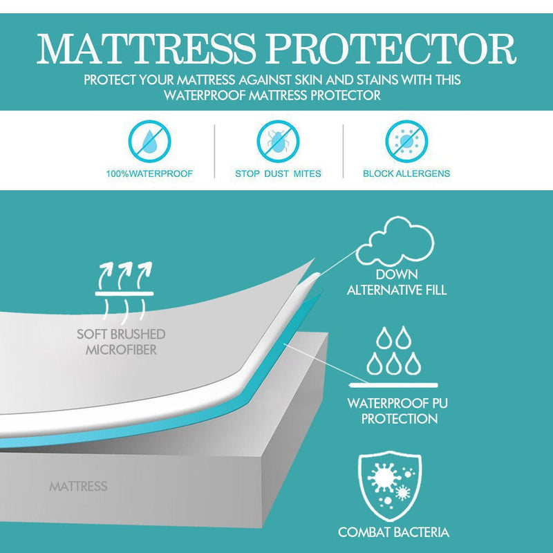 DreamZ Terry Cotton Fully Fitted Waterproof Mattress Protector in King Size