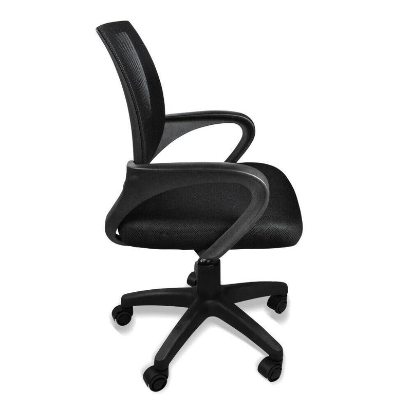 2 x Ergonomic Mesh Computer Home Office Desk Midback Task Black Adjustable Chair - Payday Deals