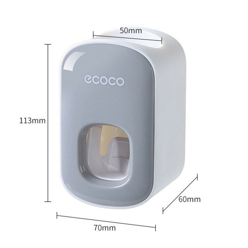 Ecoco Wall mount auto ands Free Toothpaste Dispenser Automatic Toothpaste Squeezer Bathroom Toothpaste Holder Black Payday Deals