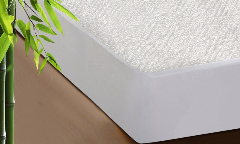 DreamZ Fitted Waterproof Mattress Protector with Bamboo Fibre Cover Double Size - Payday Deals