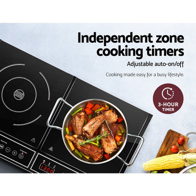 Electric Induction Cooktop 60cm Portable Ceramic Cook Top Kitchen Cooker 3500W Payday Deals