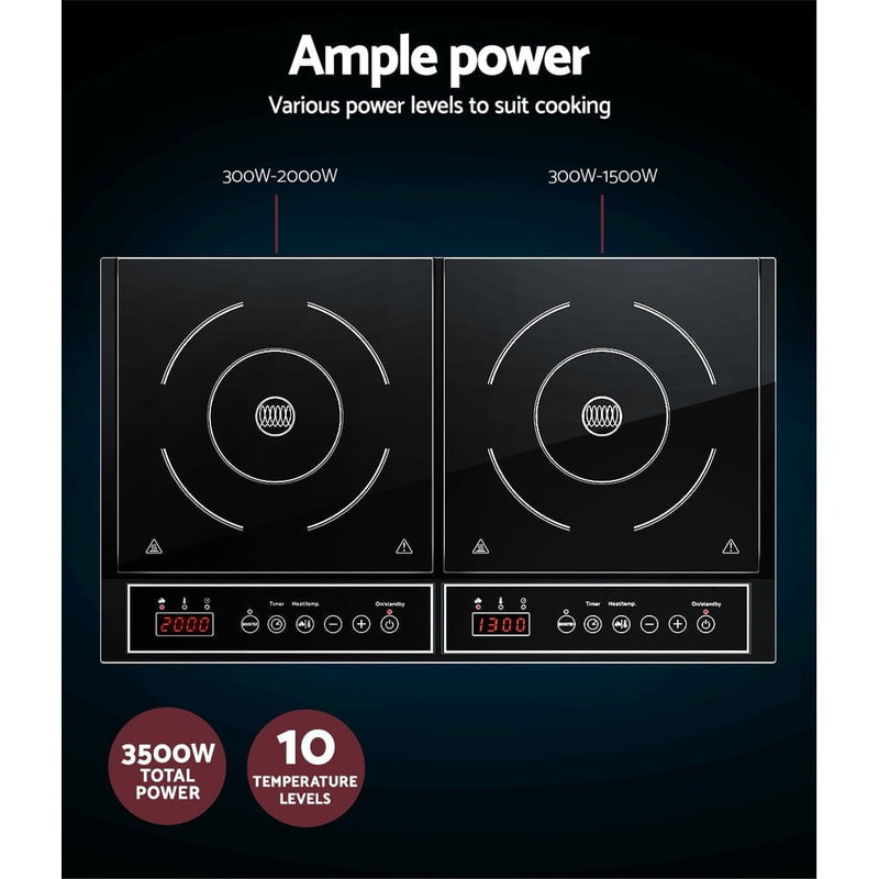 Electric Induction Cooktop 60cm Portable Ceramic Cook Top Kitchen Cooker 3500W Payday Deals