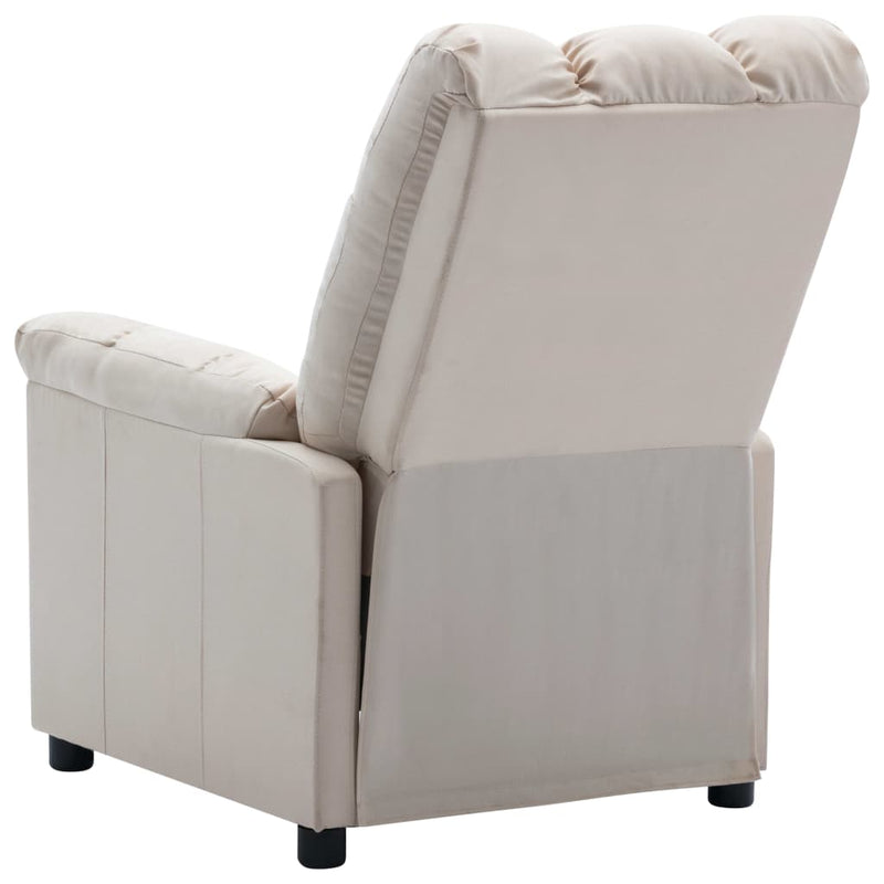 Electric Massage Recliner Cream Fabric Payday Deals